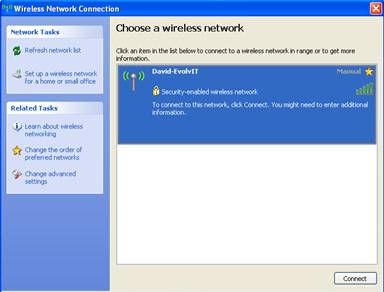 How to connect to a wireless network in Windows XP