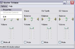 master volume properties