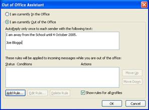 how to set up out of office in microsoft outlook