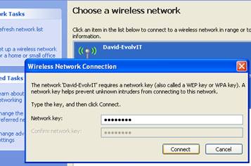 Wireless Setup on XP Using Windows Wireless Configuration Tool