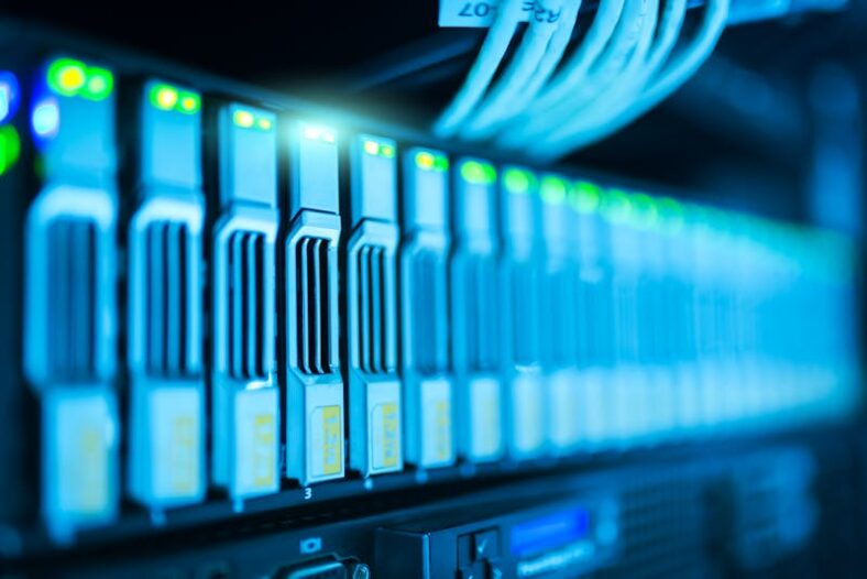 Close Up Photo of server room