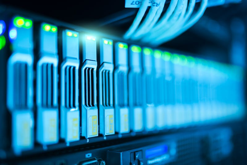 Close Up Photo of server room